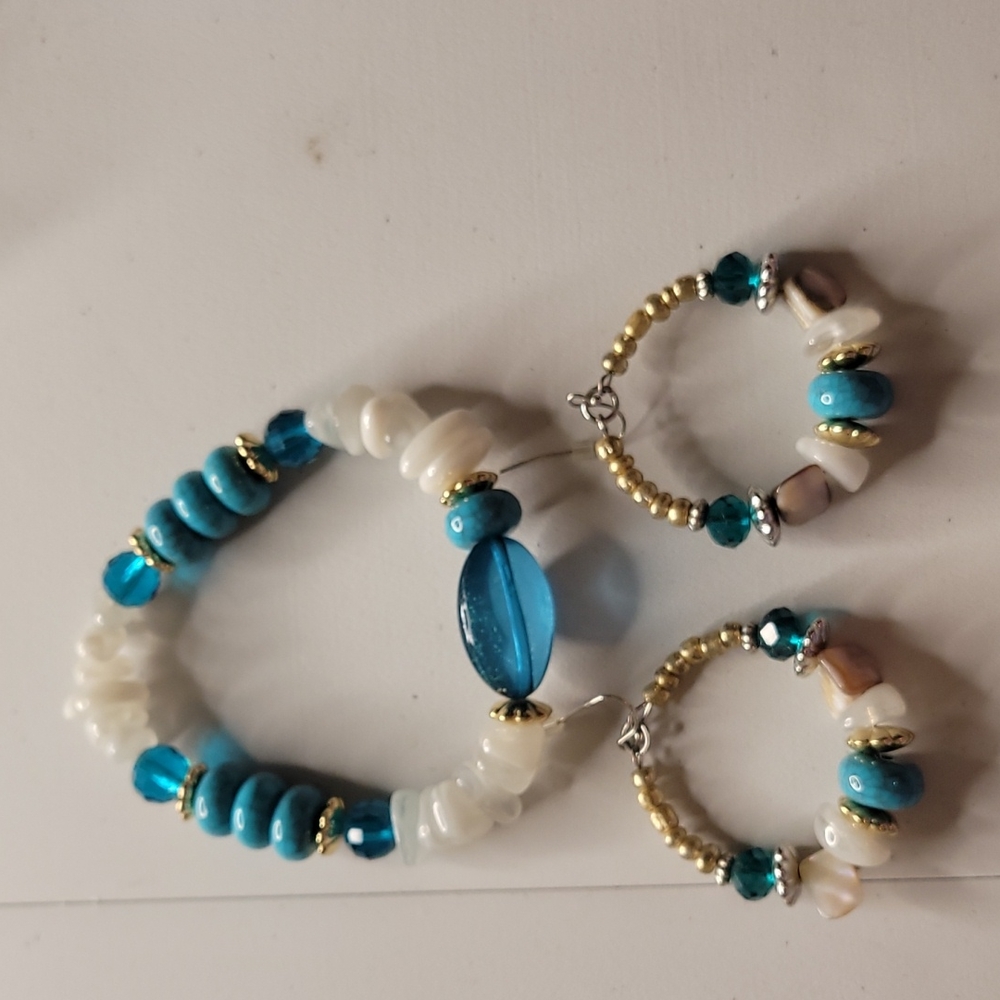 Catherine's Earrings and matching bracelet